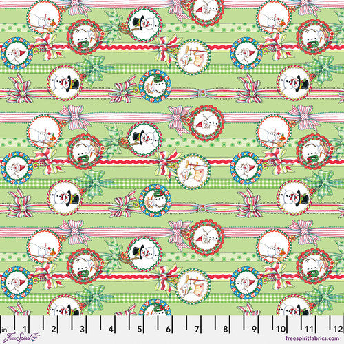 Snow People Ribbon Fabric