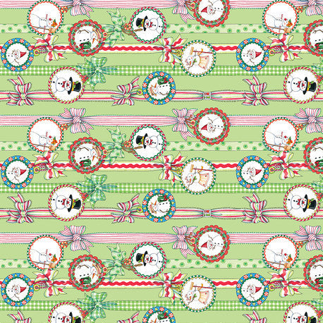 Snow People Ribbon Fabric