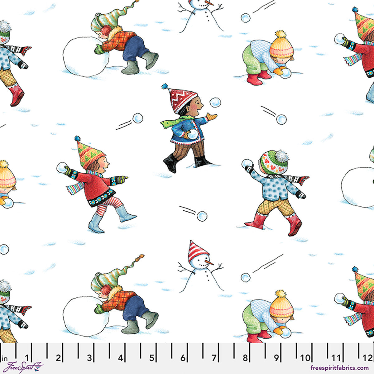 Snowball Fight Fabric