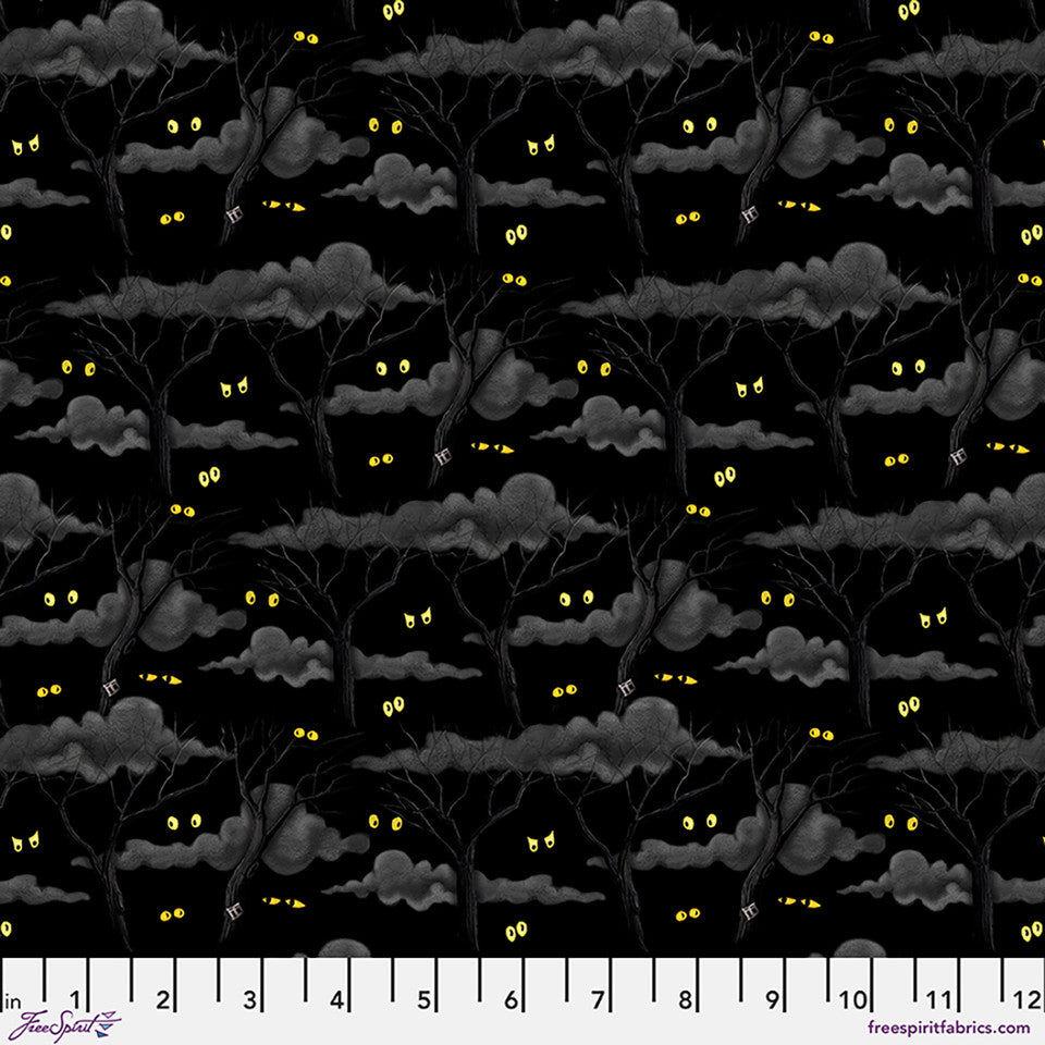 Eerie Night Forest Fabric