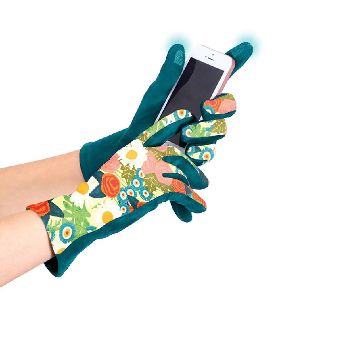 Vintage Calico Touch Screen Gloves