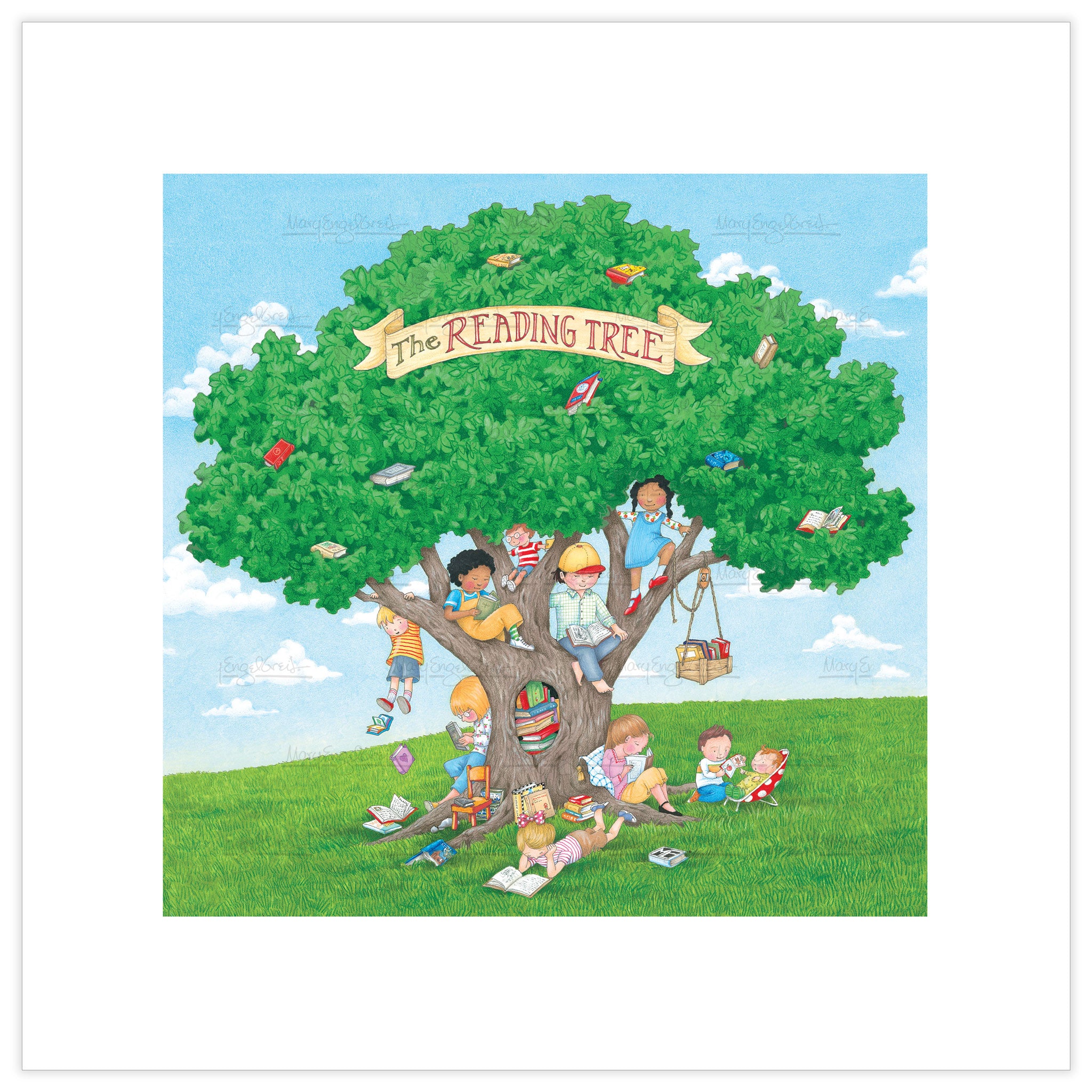 Reading Tree Fine Art Print