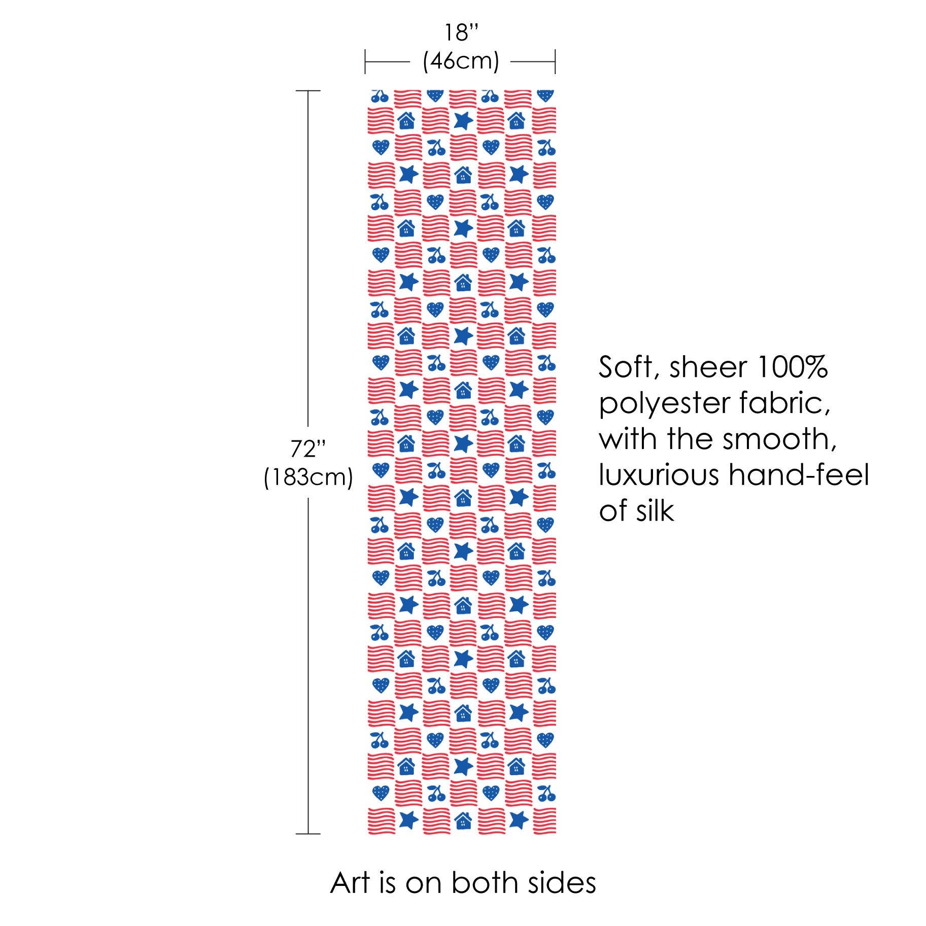Patriotic Checks Sheer Scarf