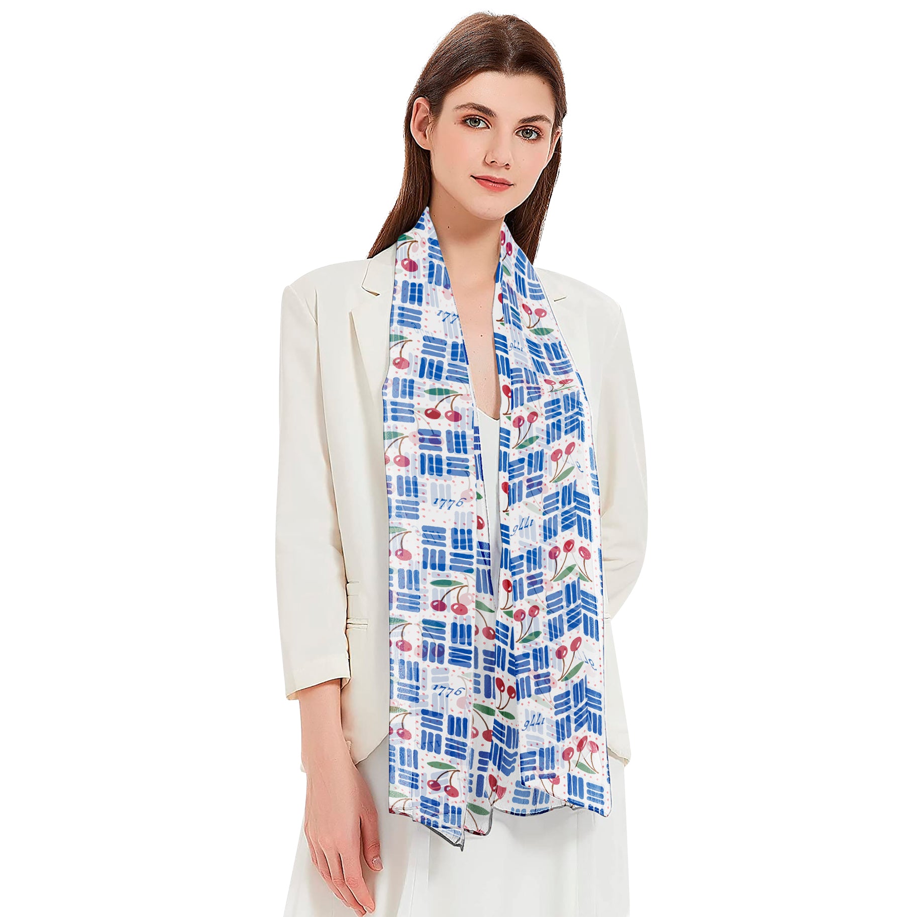 1776 Cherries Sheer Scarf