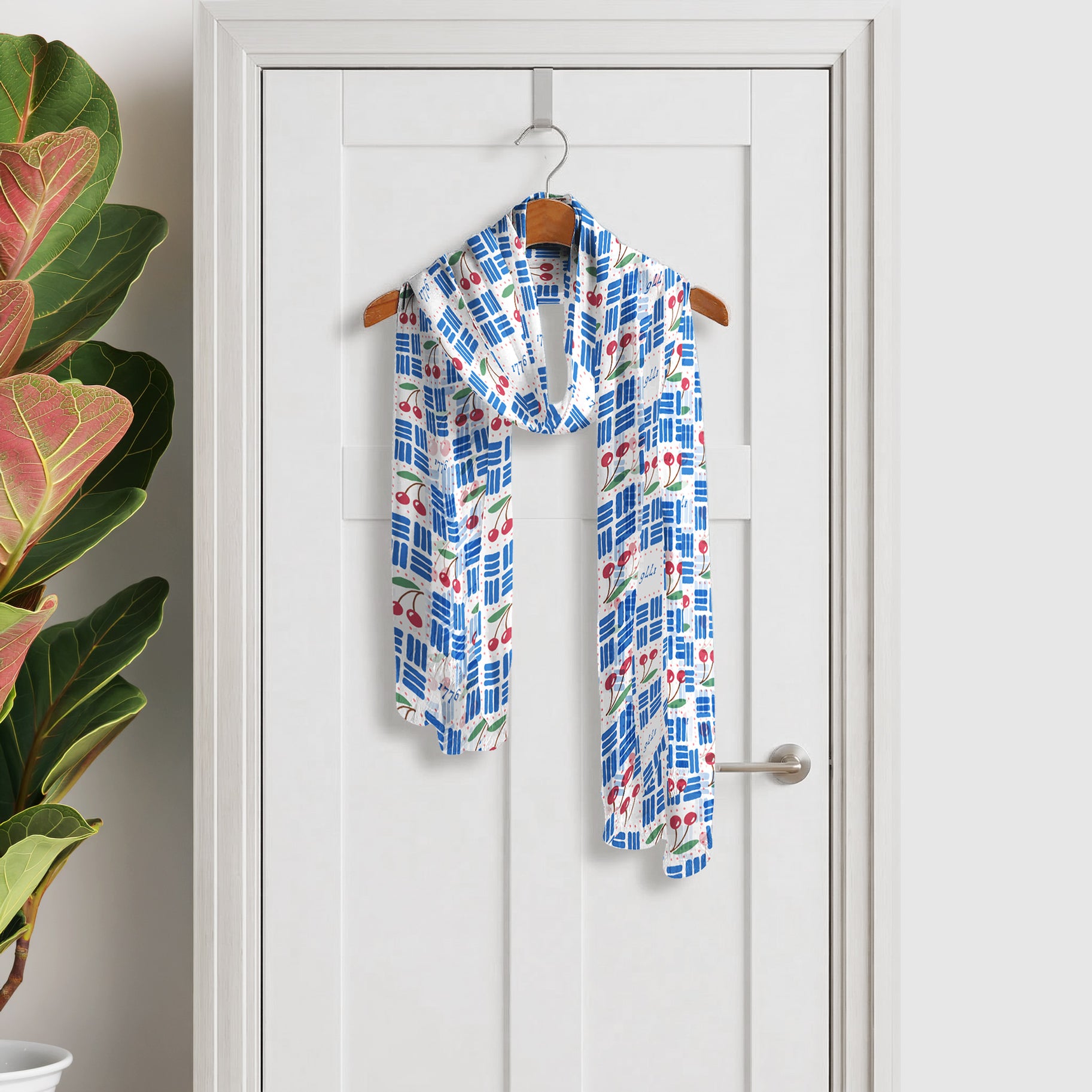 1776 Cherries Sheer Scarf
