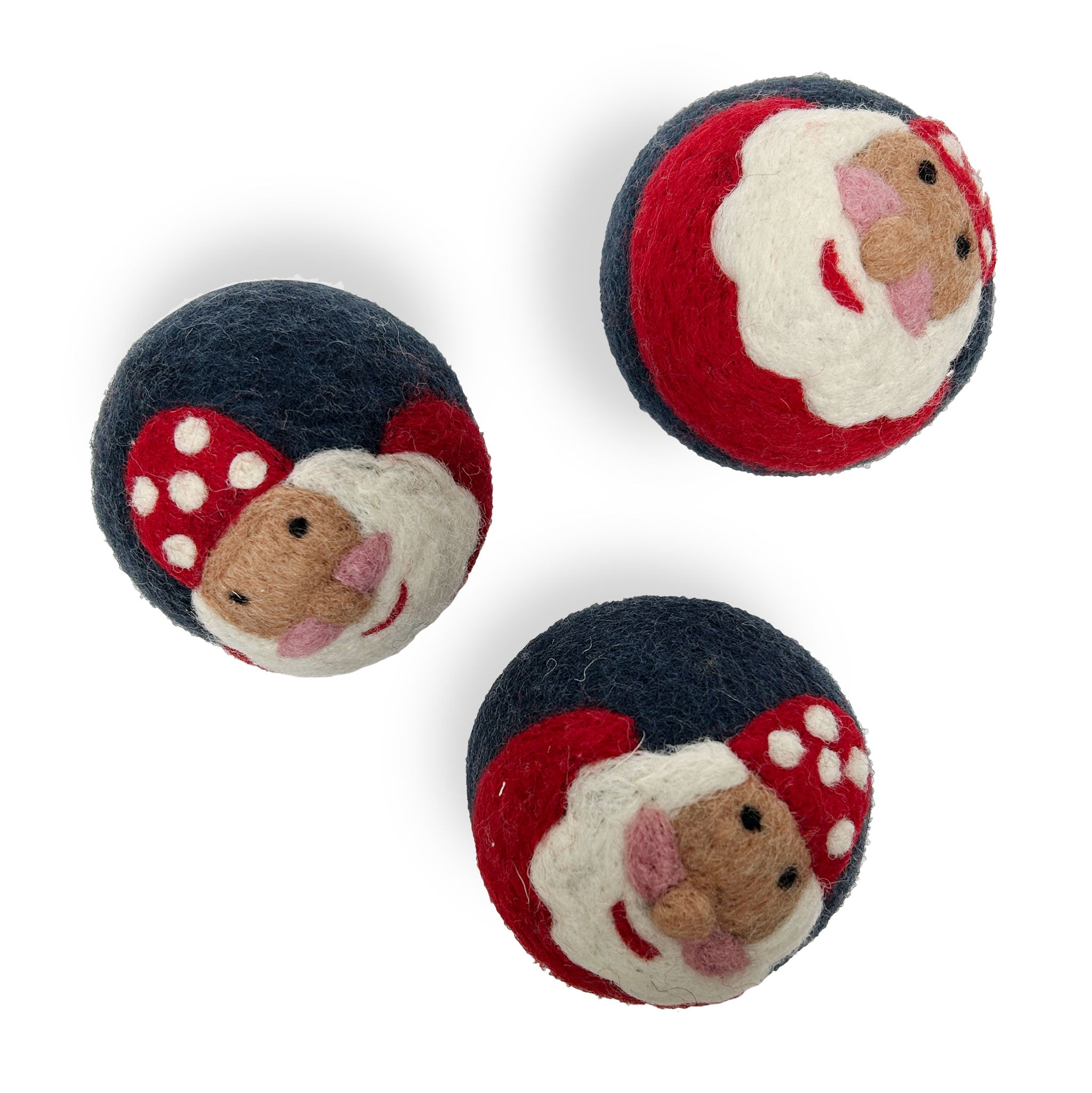 Gnome for the Holidays Wool Dryer Balls