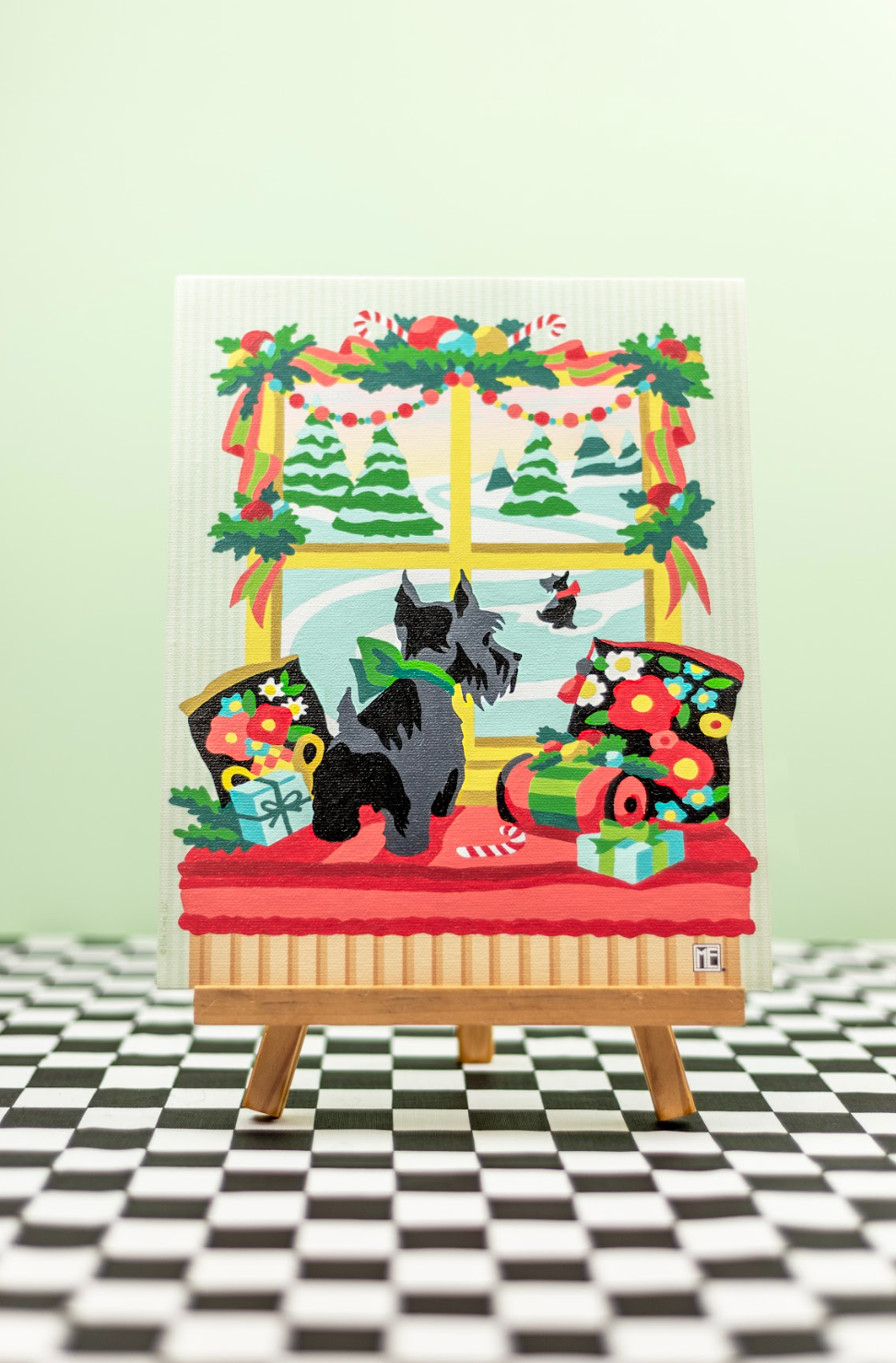 Happy Paw-lidays Paint-by-Number Kit