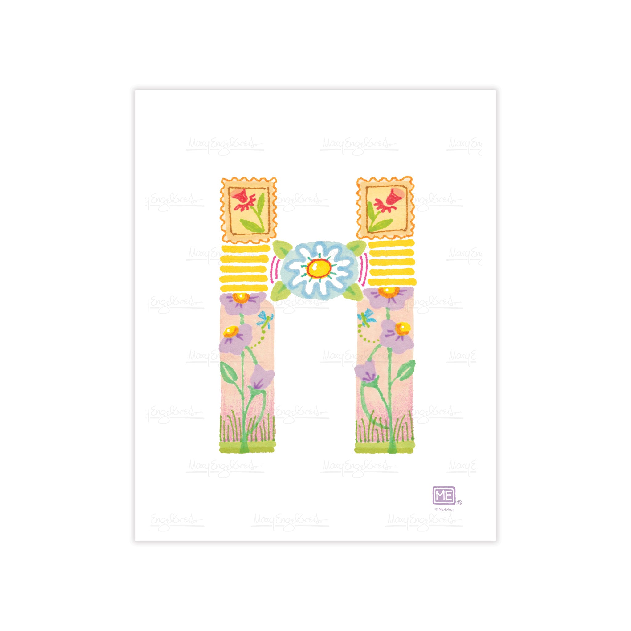 Alphabet Garden Letter H Small Print