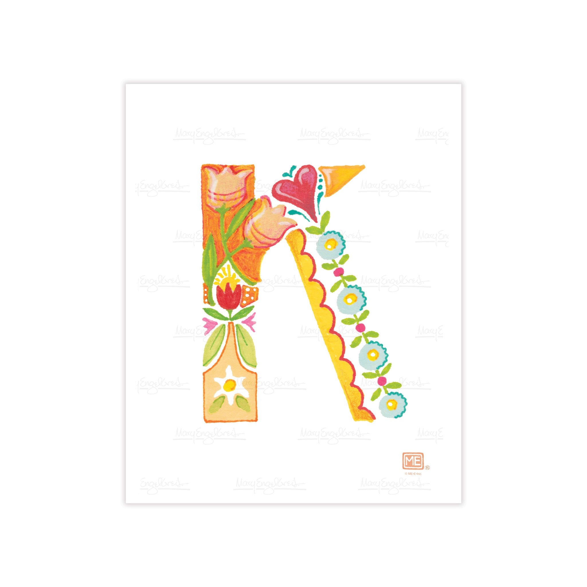 Alphabet Garden Letter K Small Print