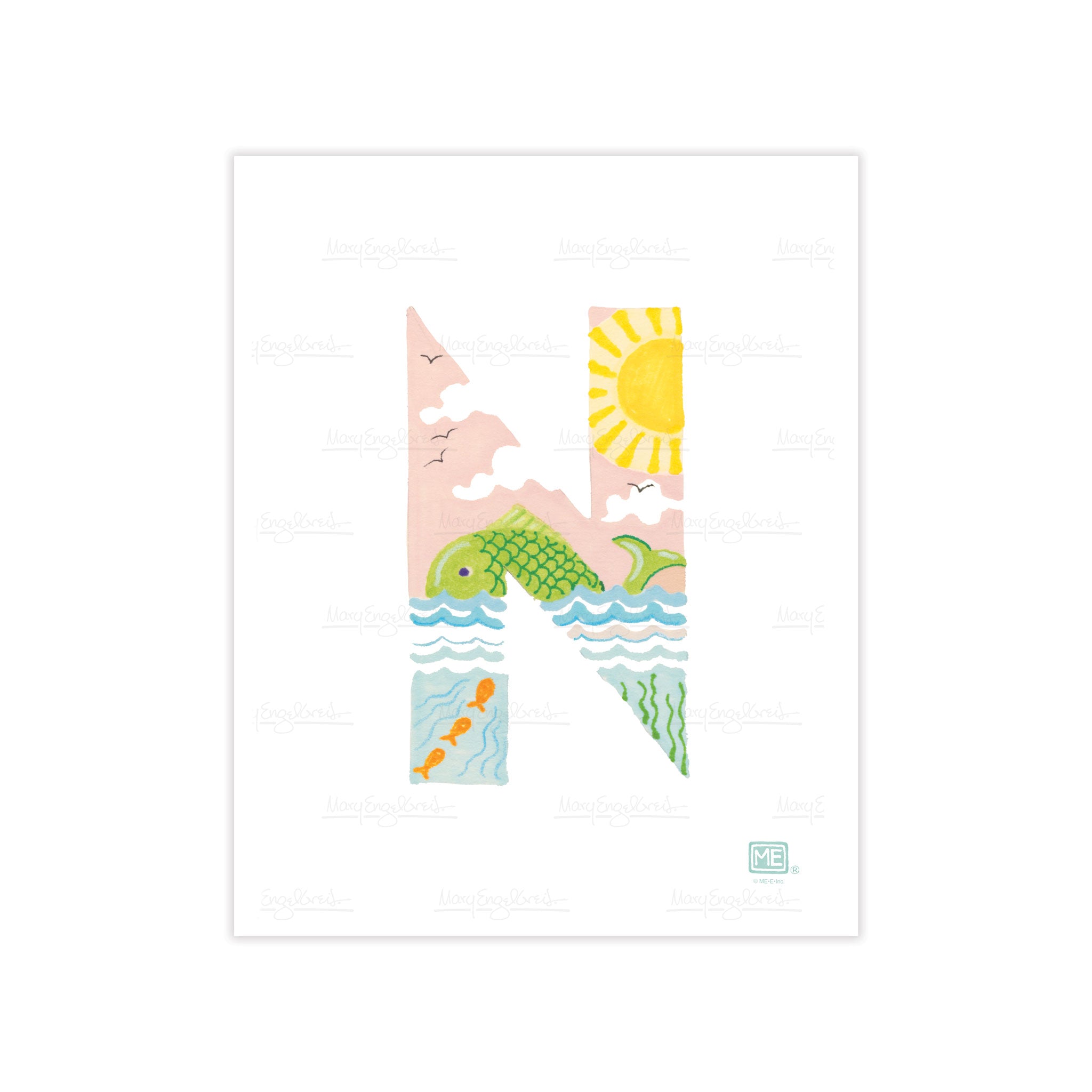 Alphabet Garden Letter N Small Print