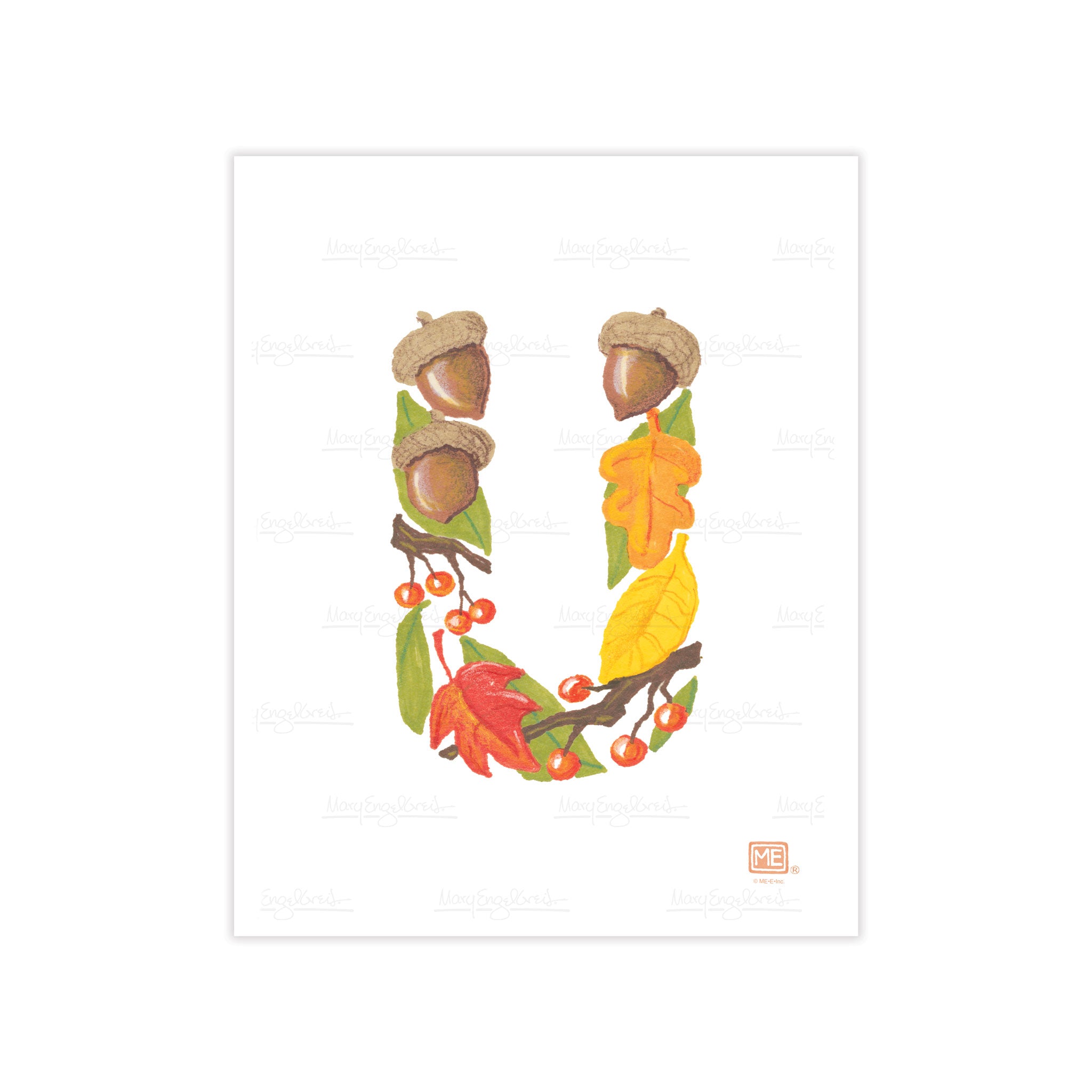Alphabet Garden Letter U Small Print