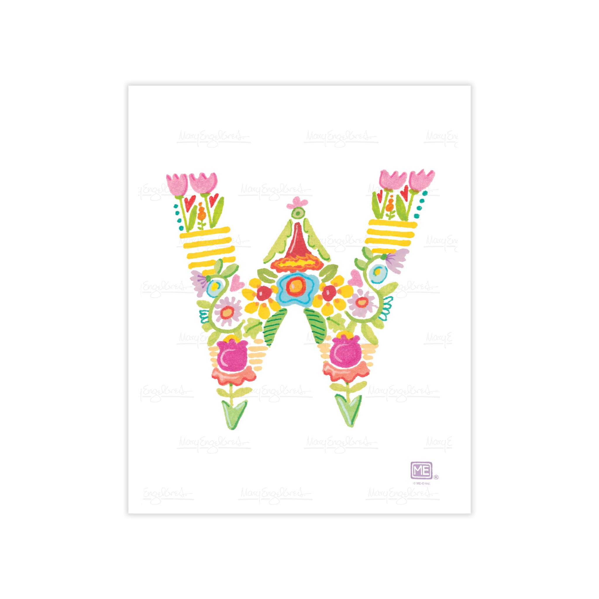 Alphabet Garden Letter W Small Print