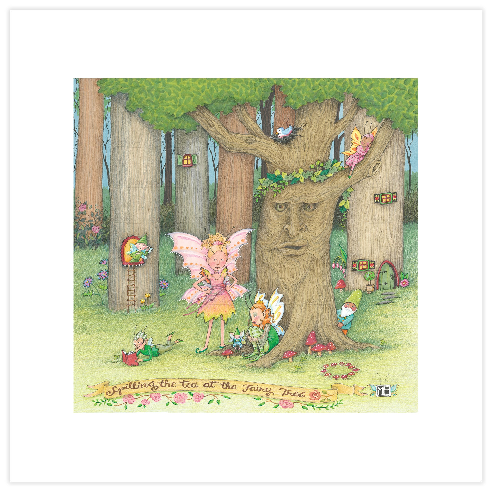 Spilling The Tea Fine Art Print