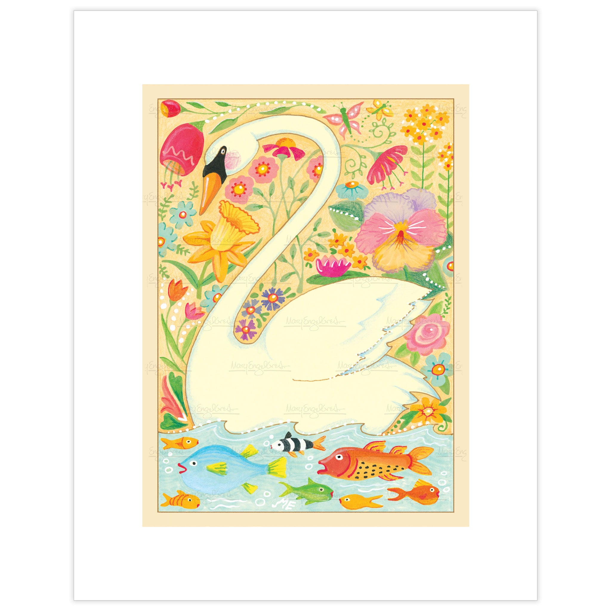 Spring Swan Fine Art Print