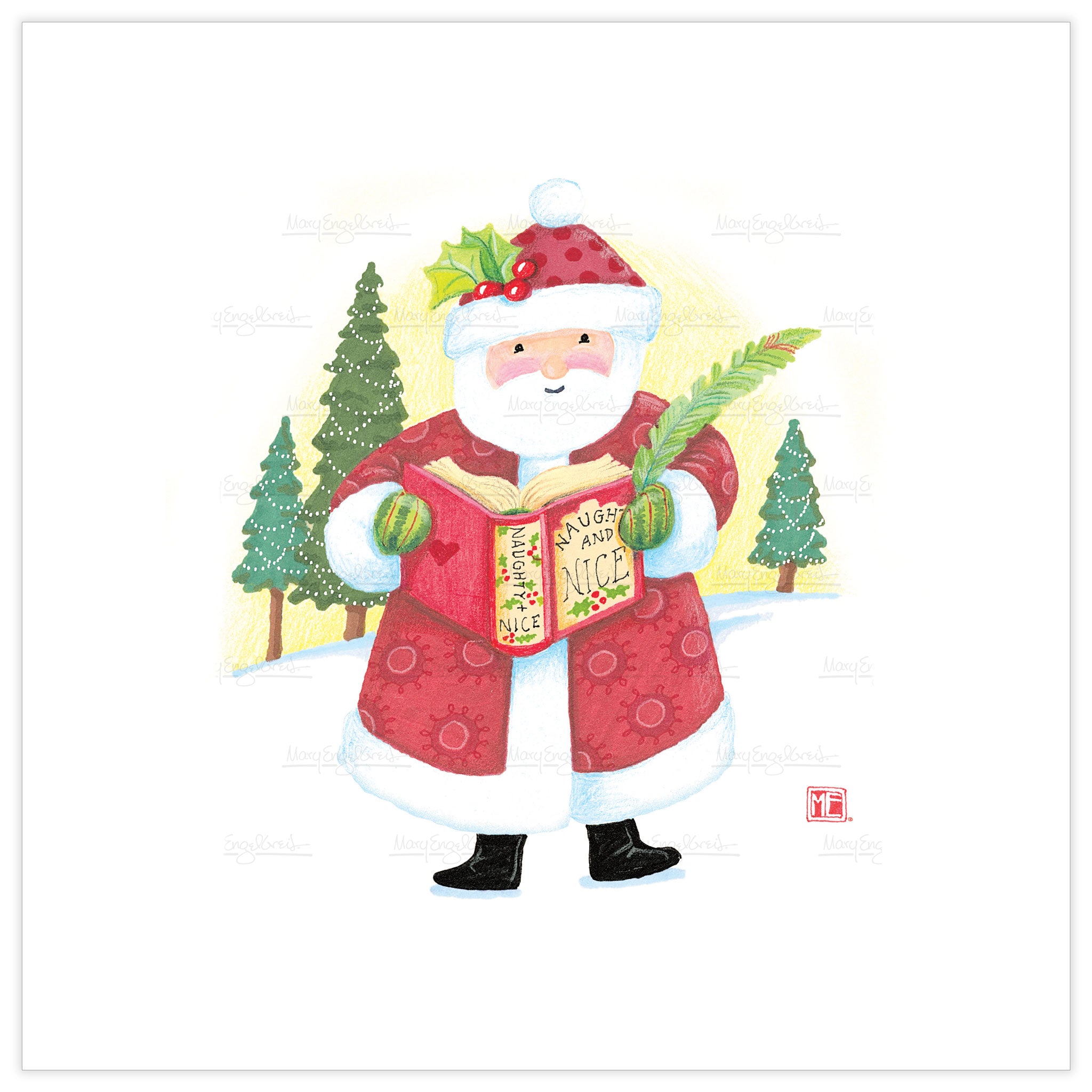 Super Cute Santa Fine Art Print
