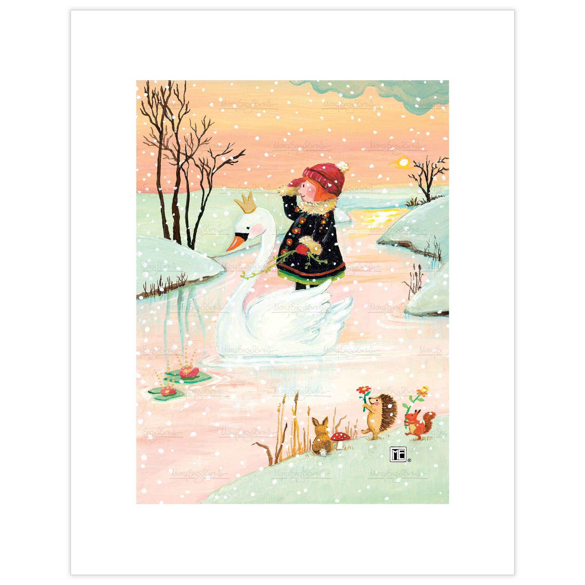Swan Ride Fine Art Print