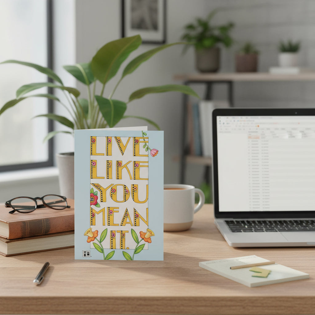 Live Like You Mean It Greeting Card