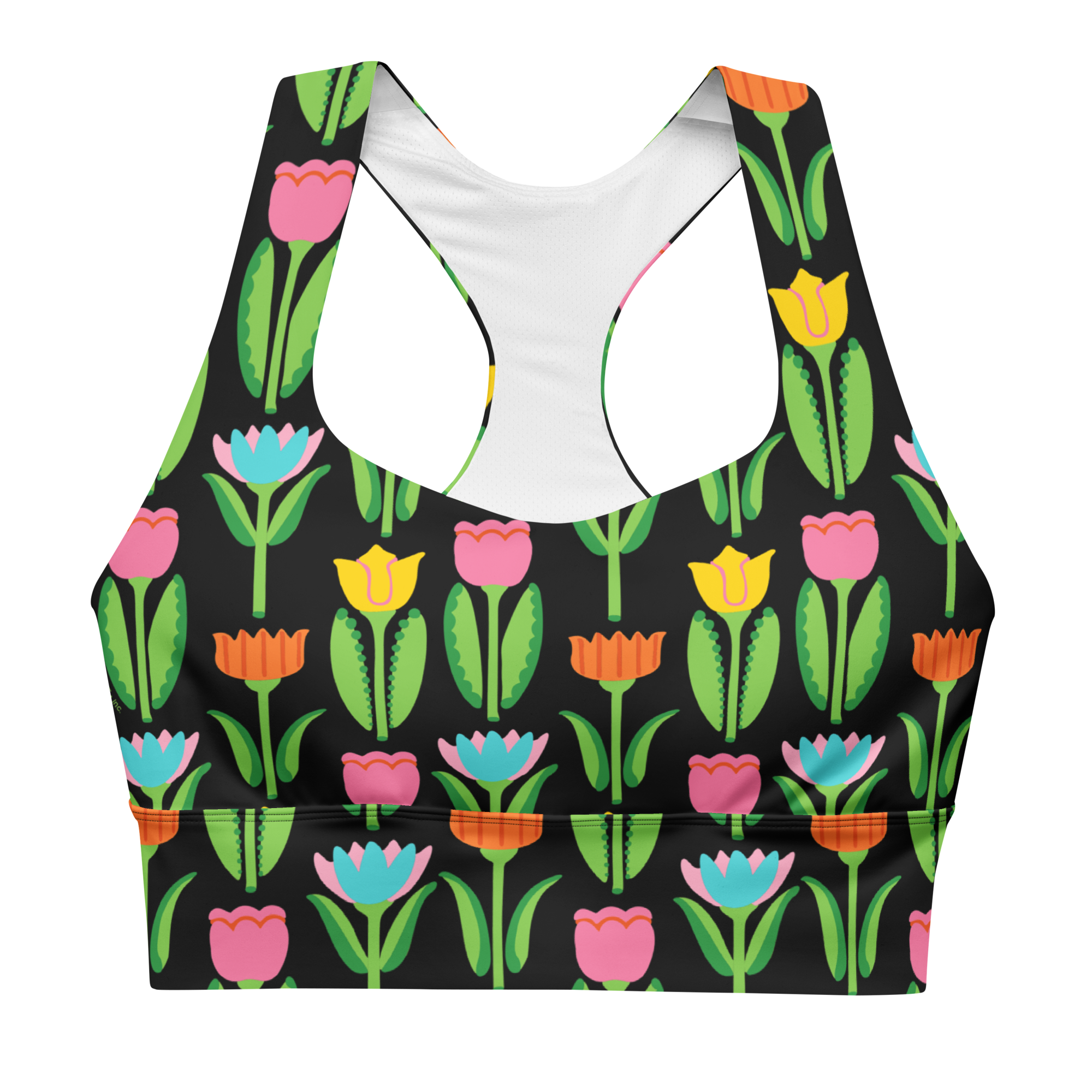 Tulip Garden Longline Sports Bra