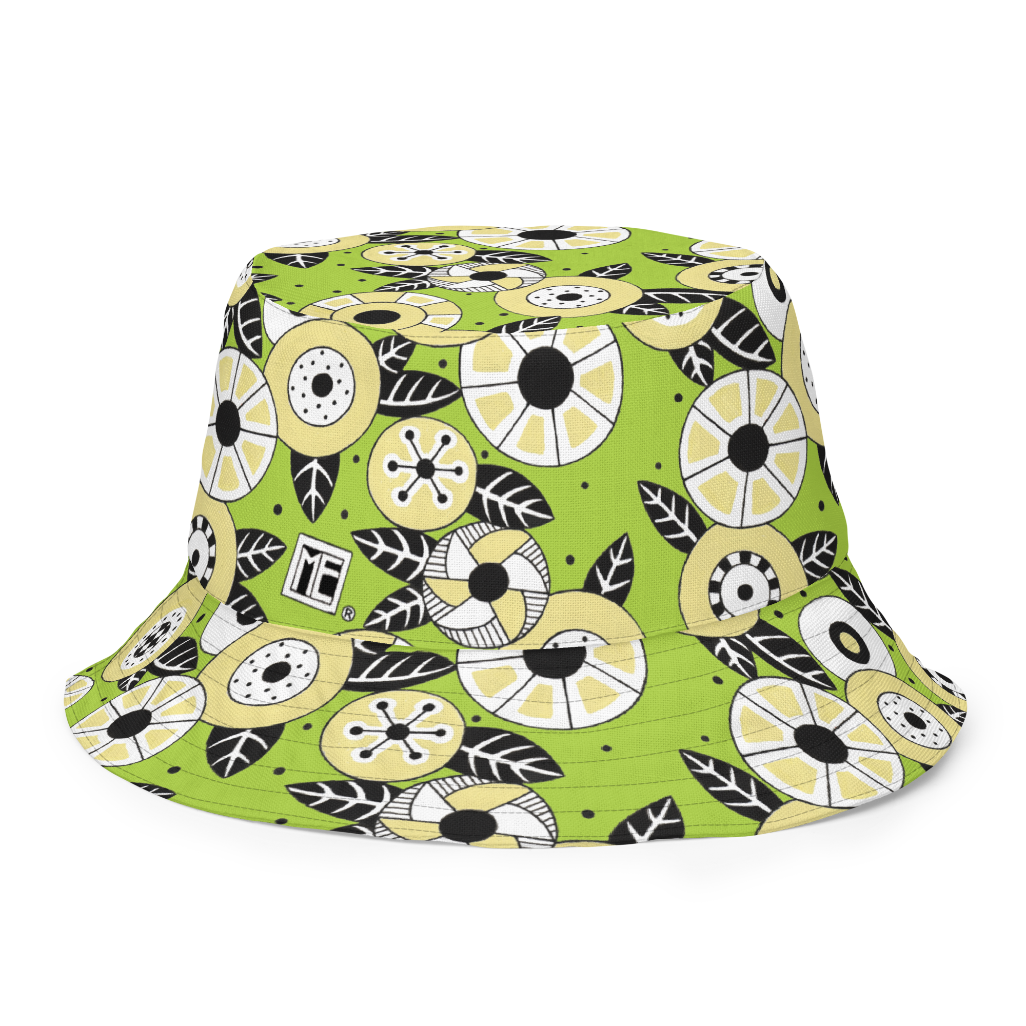 Designer Bucket Hat Drawstring Flower Short-brimmed Fisherman Cap