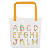 Alphabet Garden Tote Bag