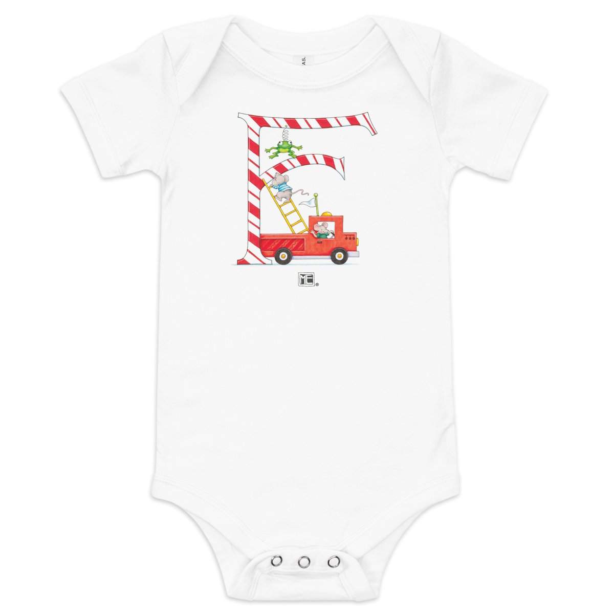 A Merry Little Christmas Letter F Infant Bodysuit