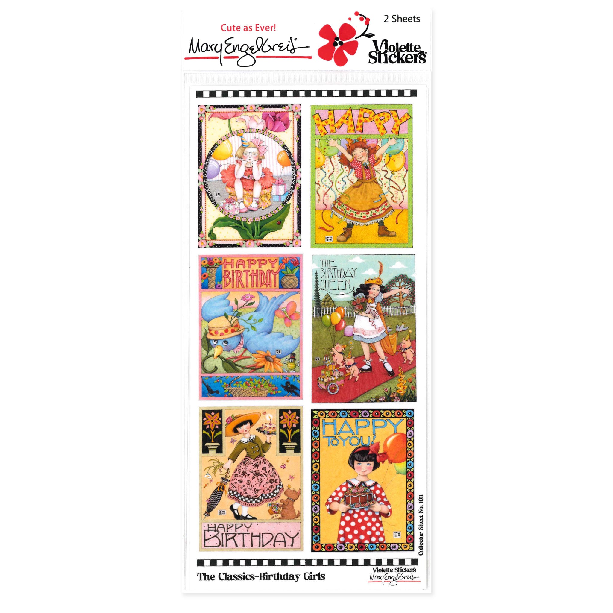 ME Classics Birthday Girls Sticker Sheet