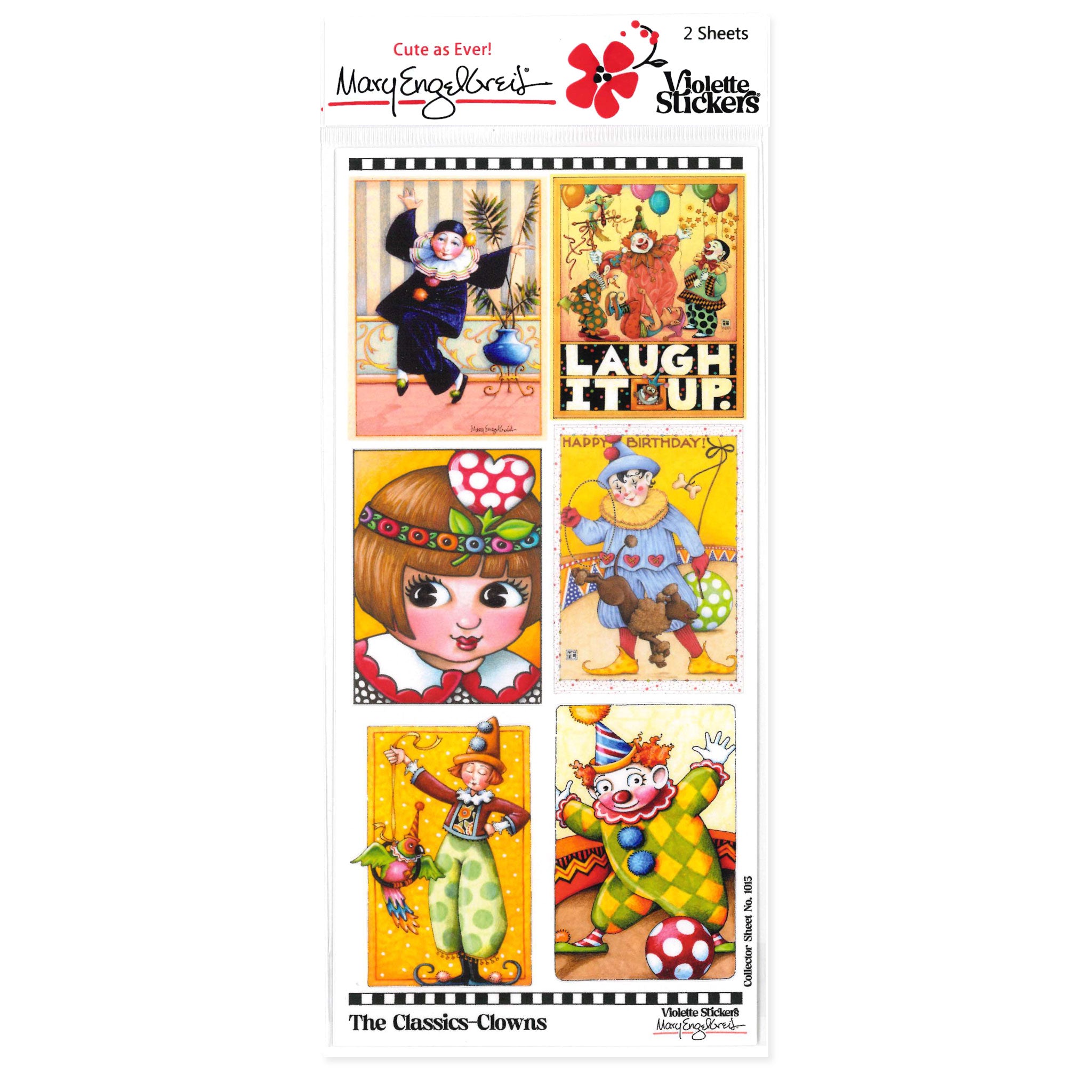 ME Classics Clowns Sticker Sheet