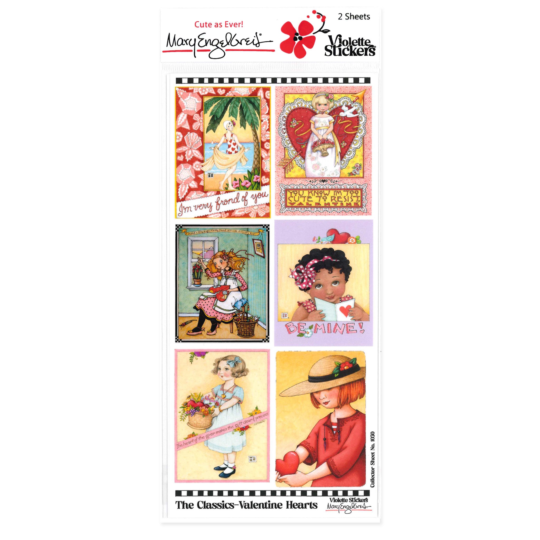 ME Classics Valentine Hearts Sticker Sheet