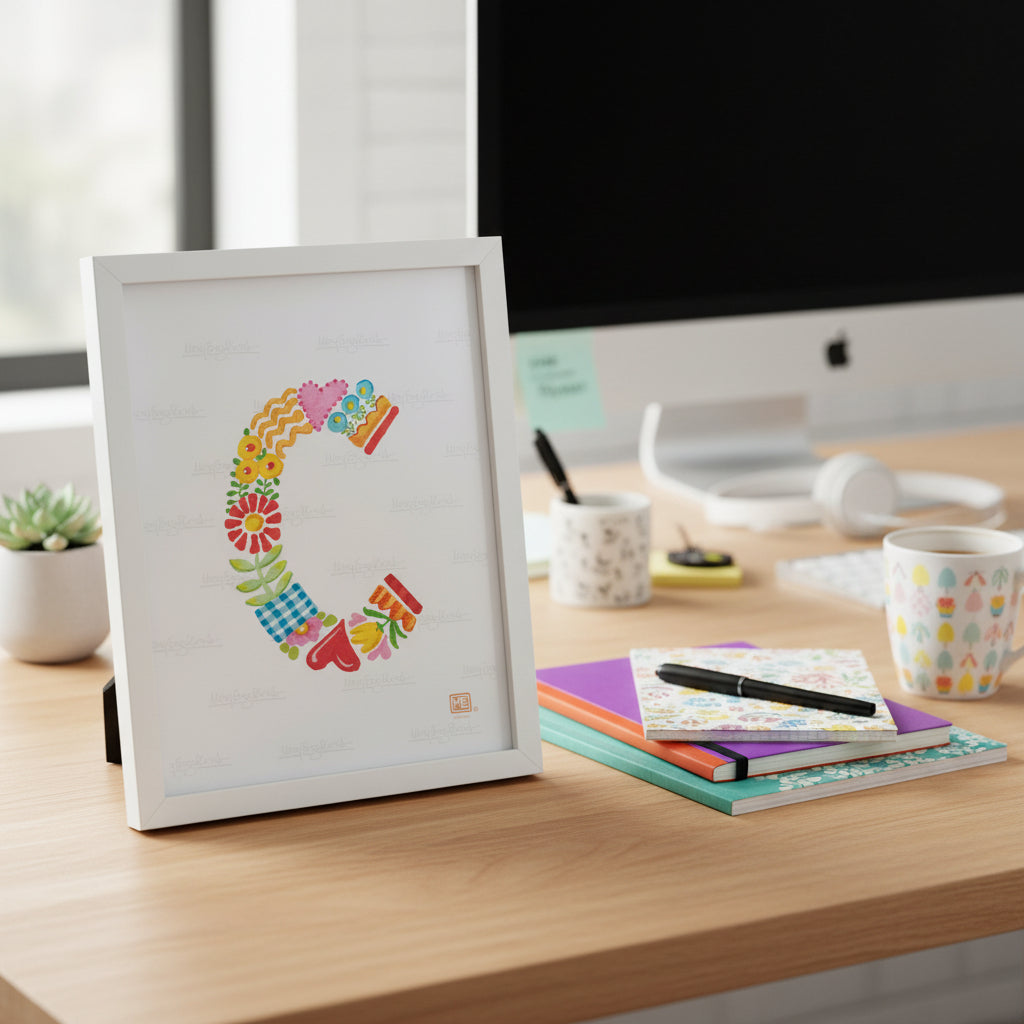 Alphabet Garden Letter C Small Print