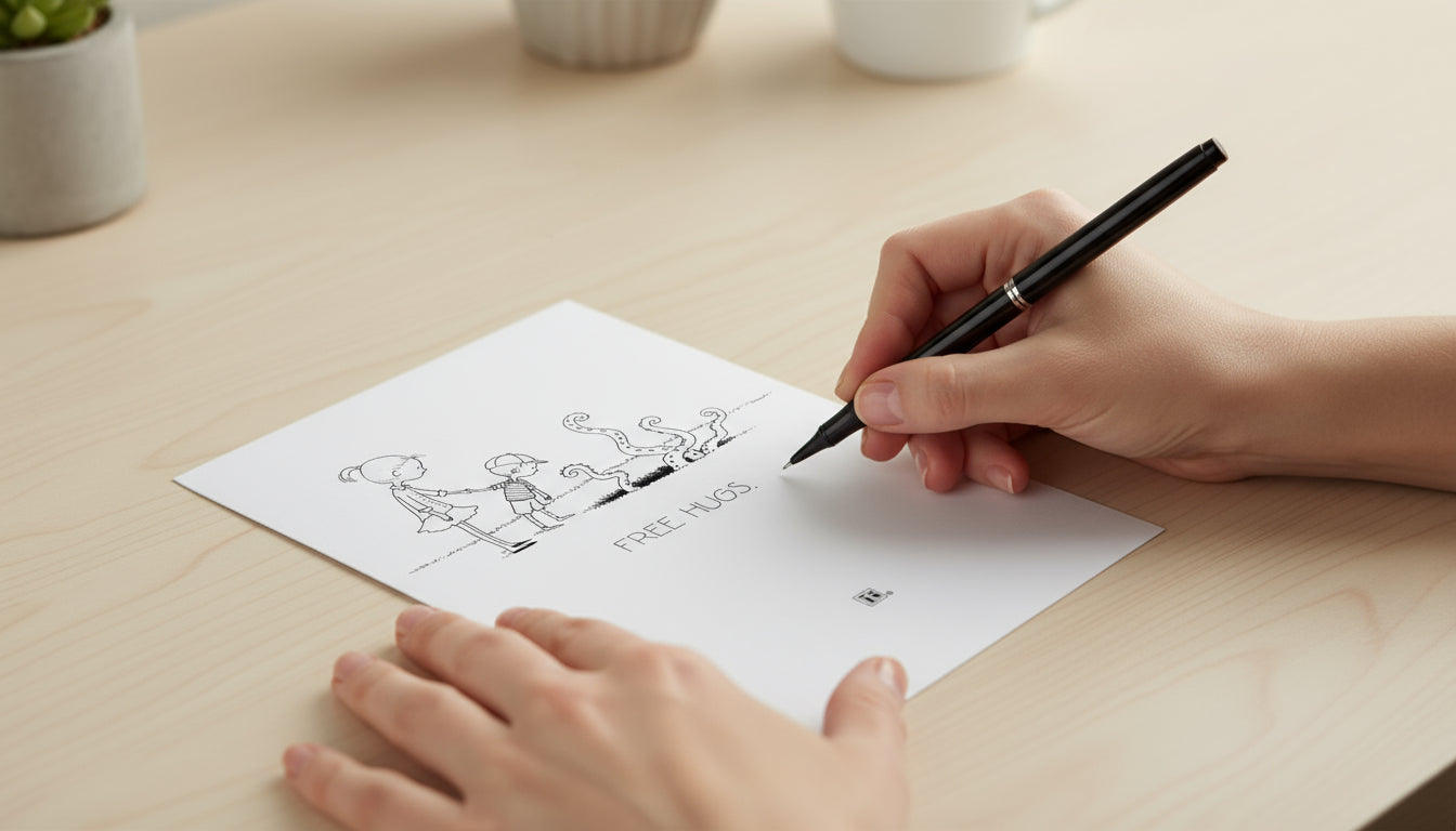 Free Hugs Engeldark Card