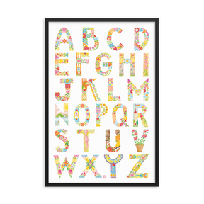 Alphabet Garden Framed Print