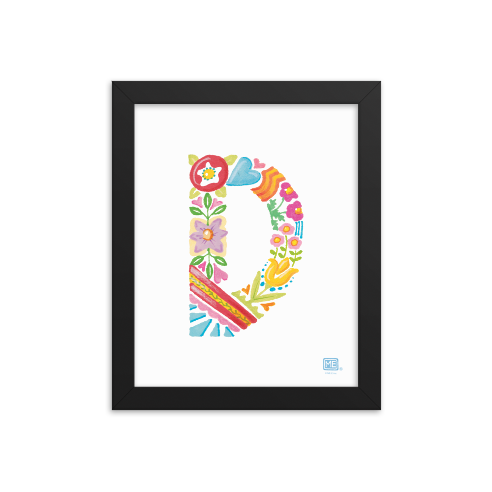 Alphabet Garden Letter D Framed Print