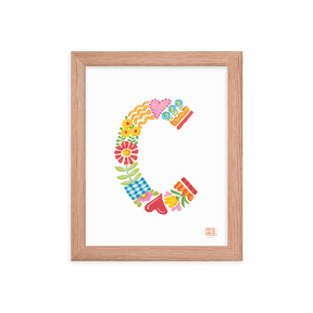 Alphabet Garden Letter C Framed Print