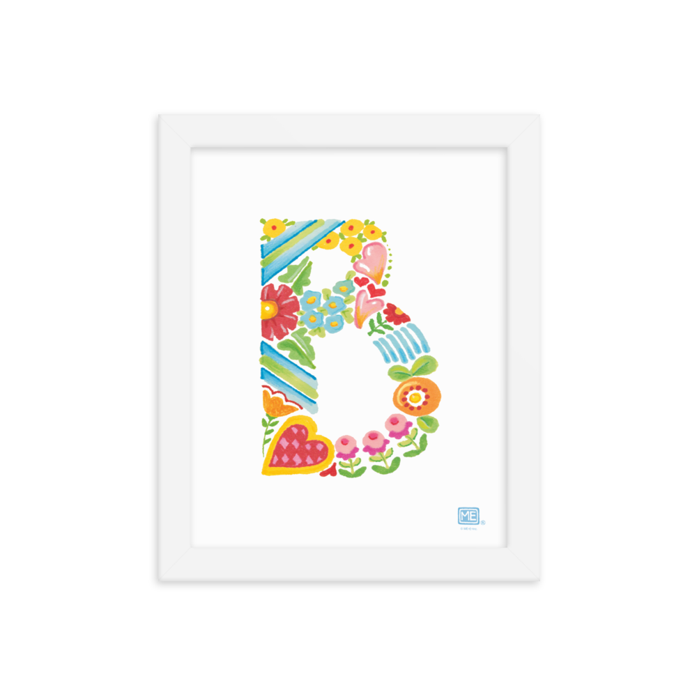 Alphabet Garden Letter B Framed Print