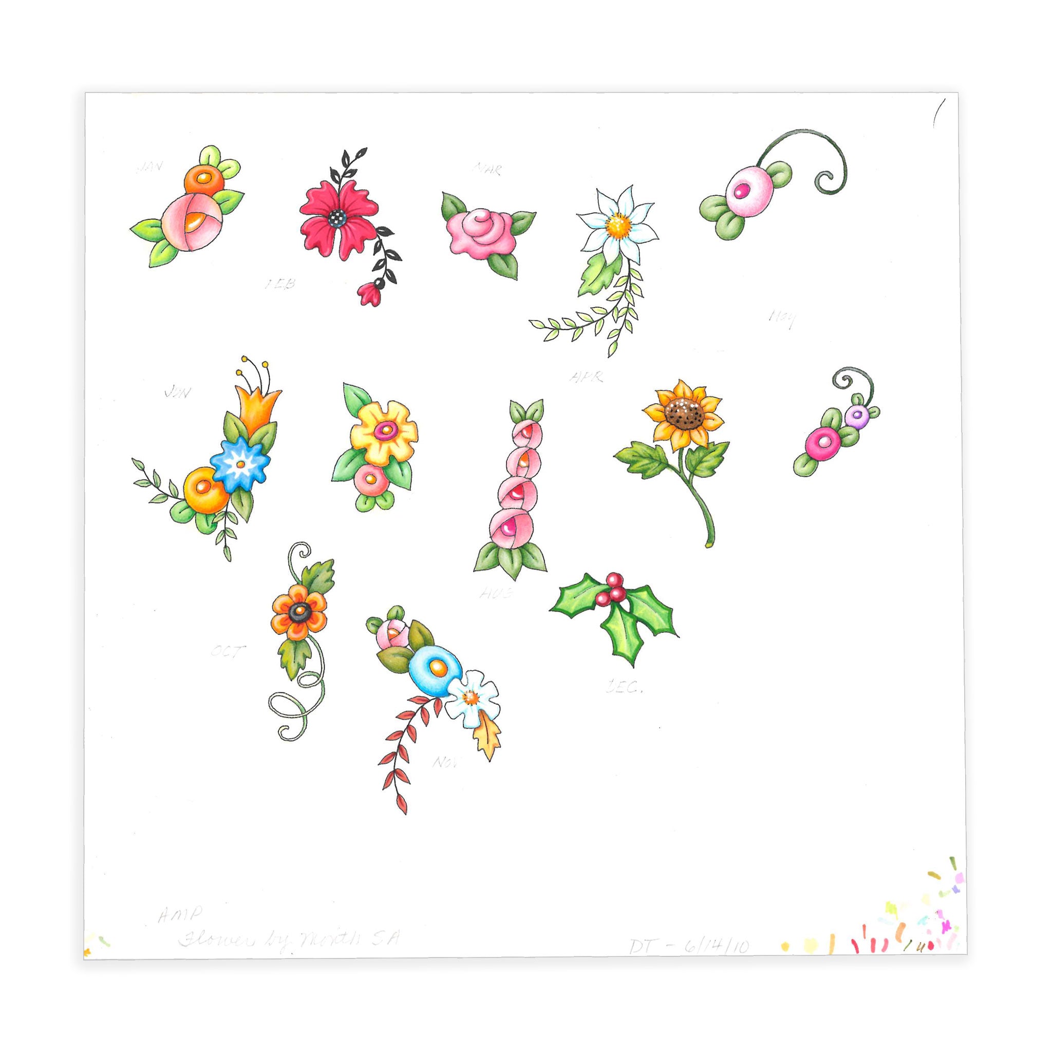 Flowers By Month Art