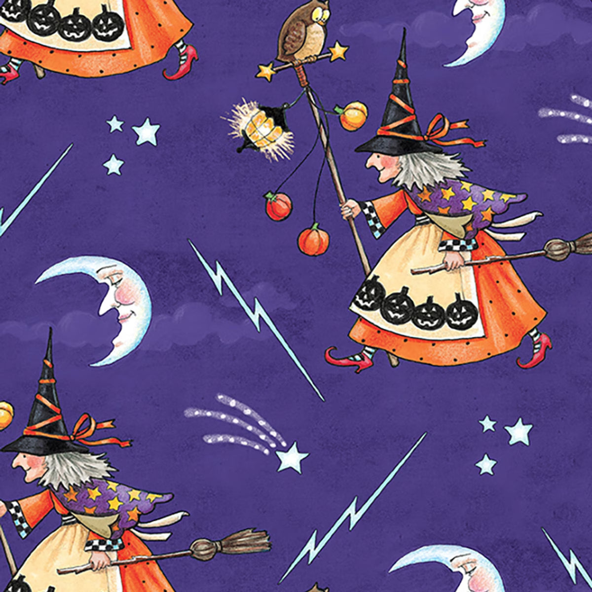 Witch's Nightly Walk Fabric