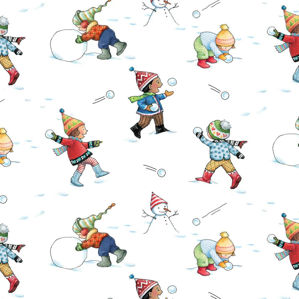 Snowball Fight Fabric