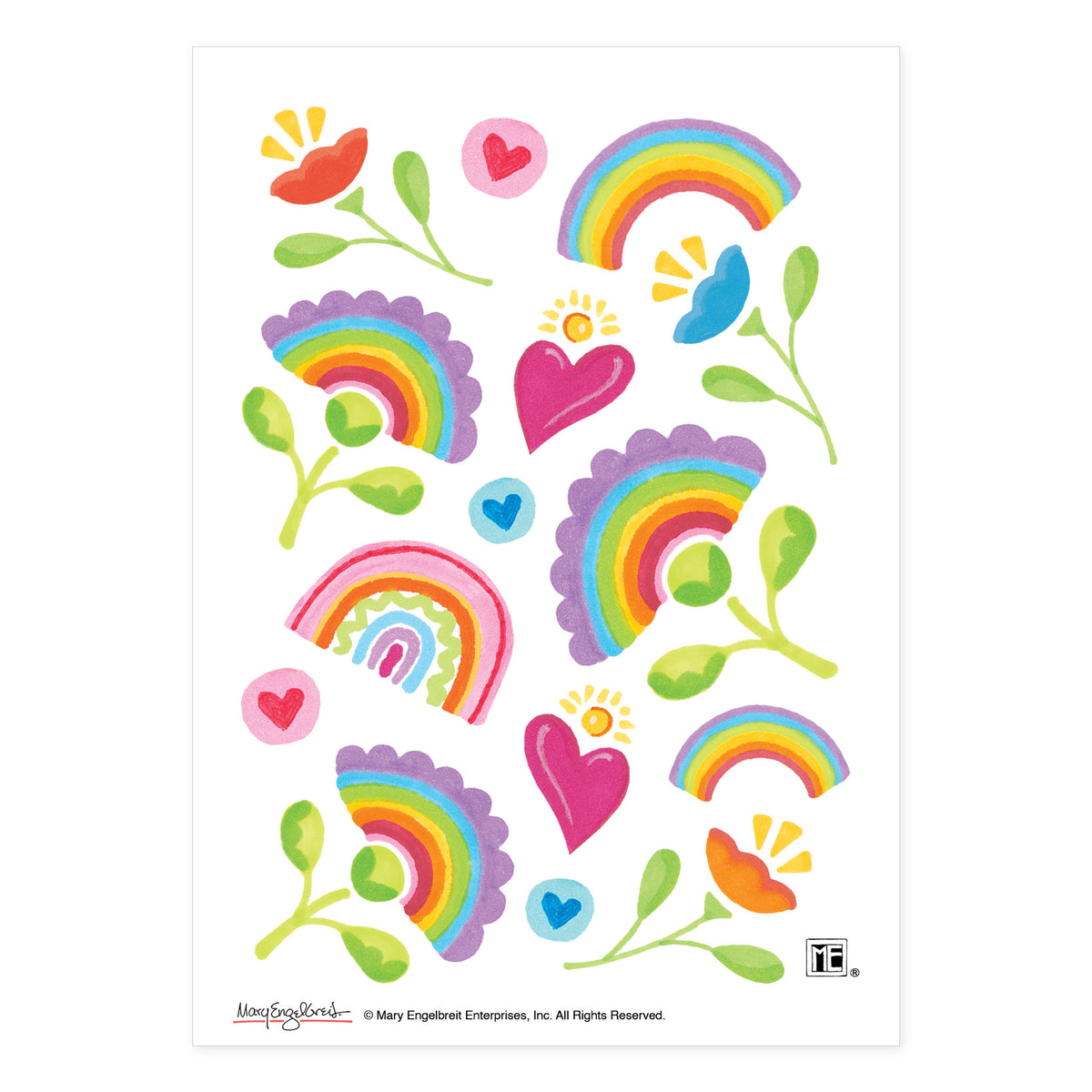 Rainbows in Bloom Sticker Sheet