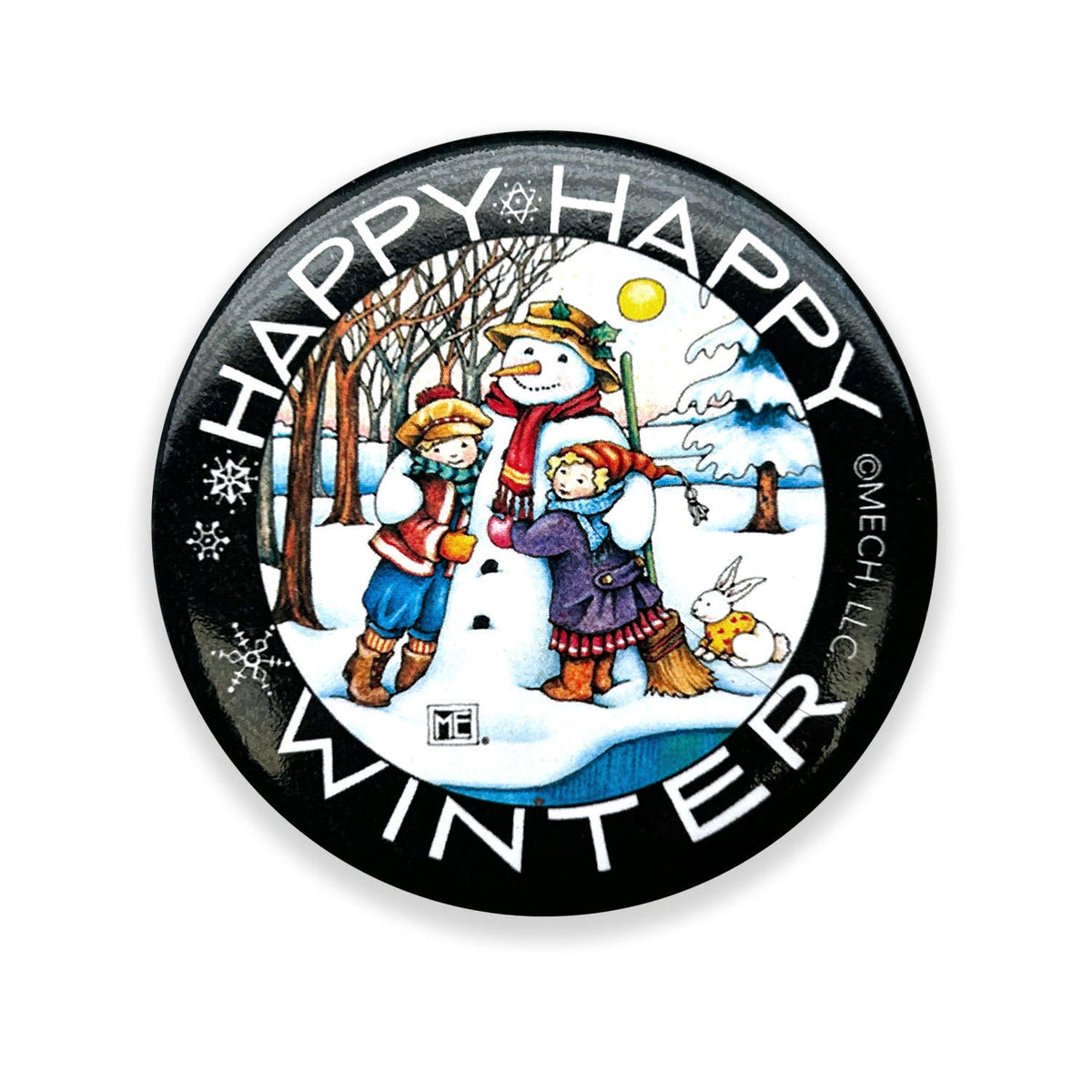 Happy Winter Button Pin