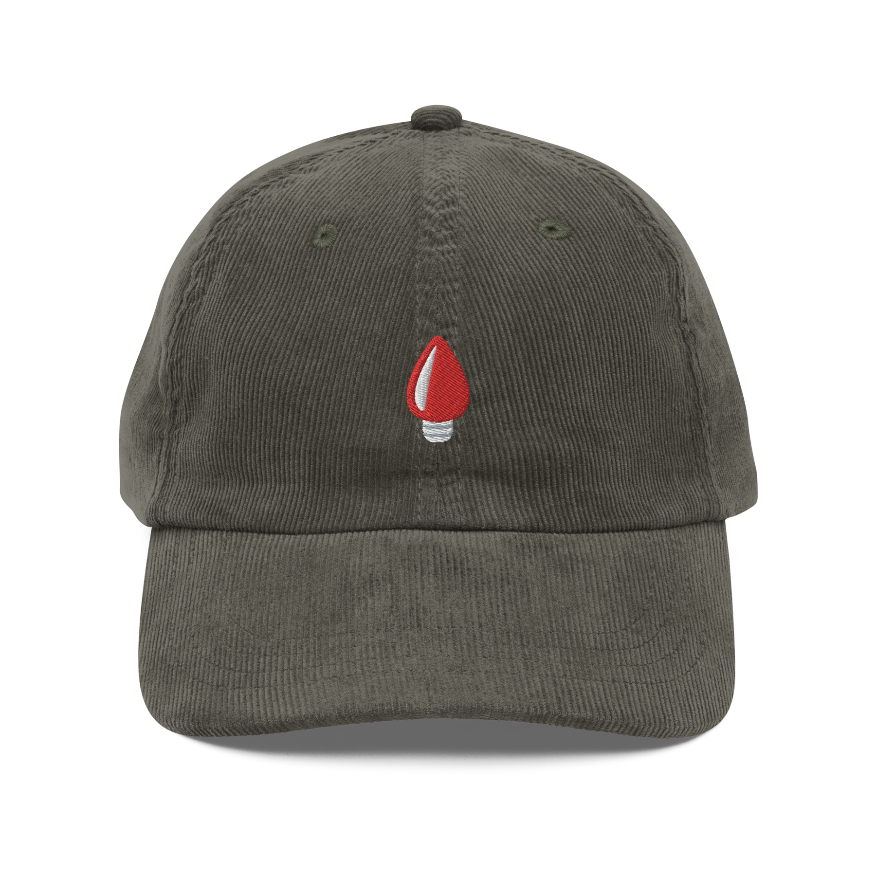 Red Holiday Light Corduroy Hat