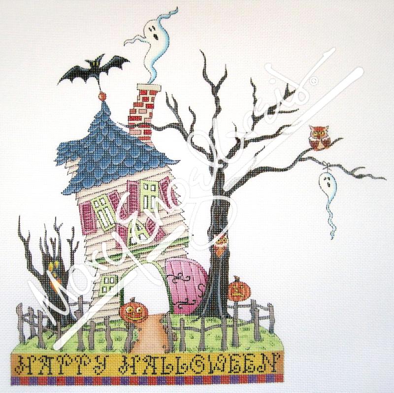 Needlepoint Canvas: Haunted House