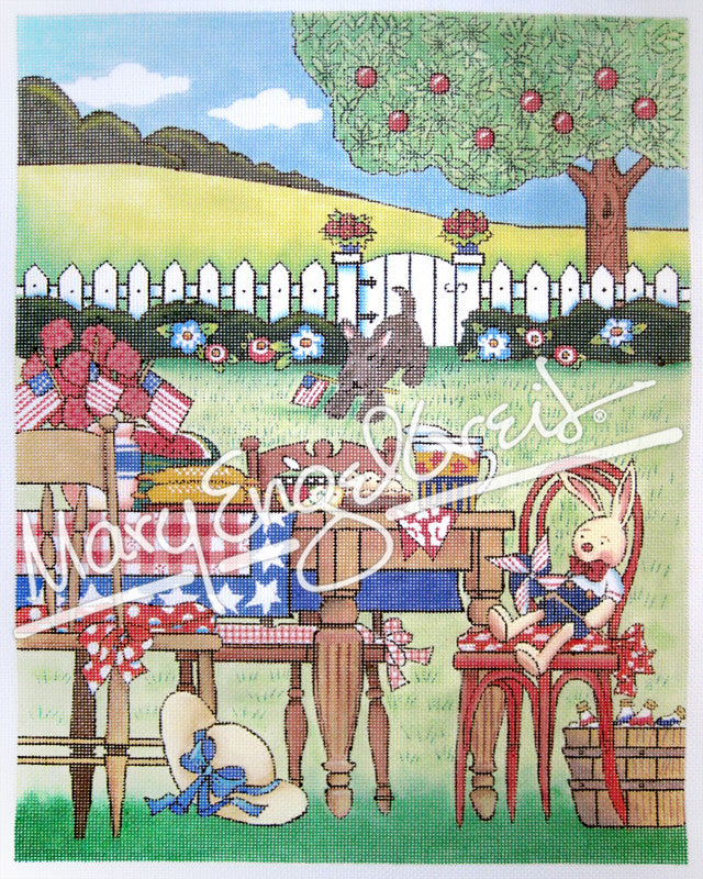Needlepoint Canvas: Patriotic Picnic