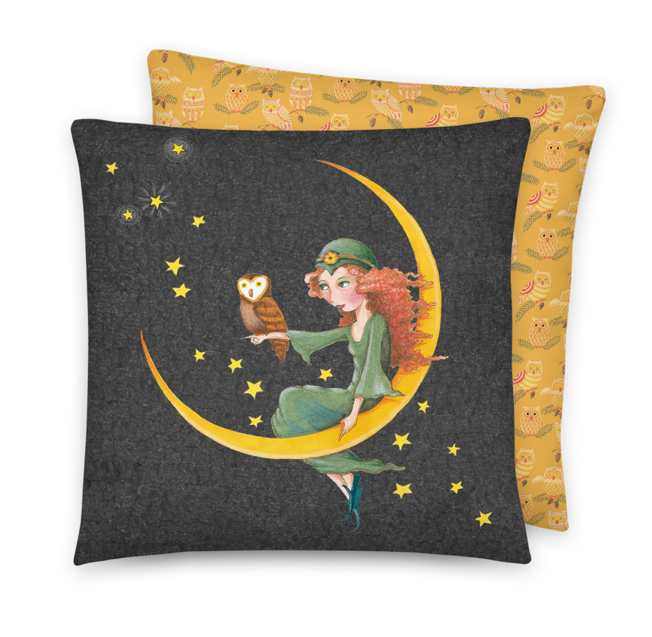 Flying on the Moon Pillow