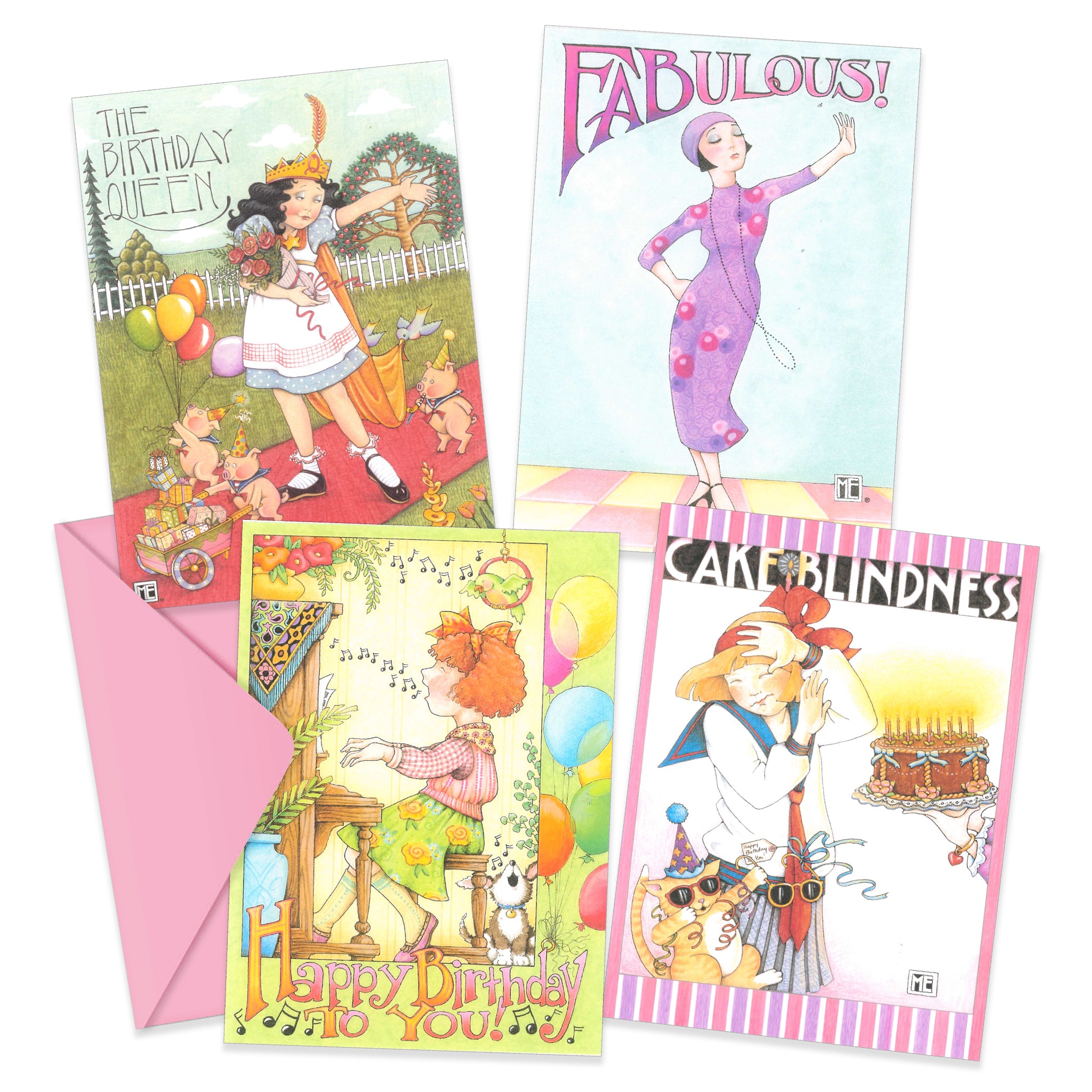 Birthday Card Bundle, 8 assorted