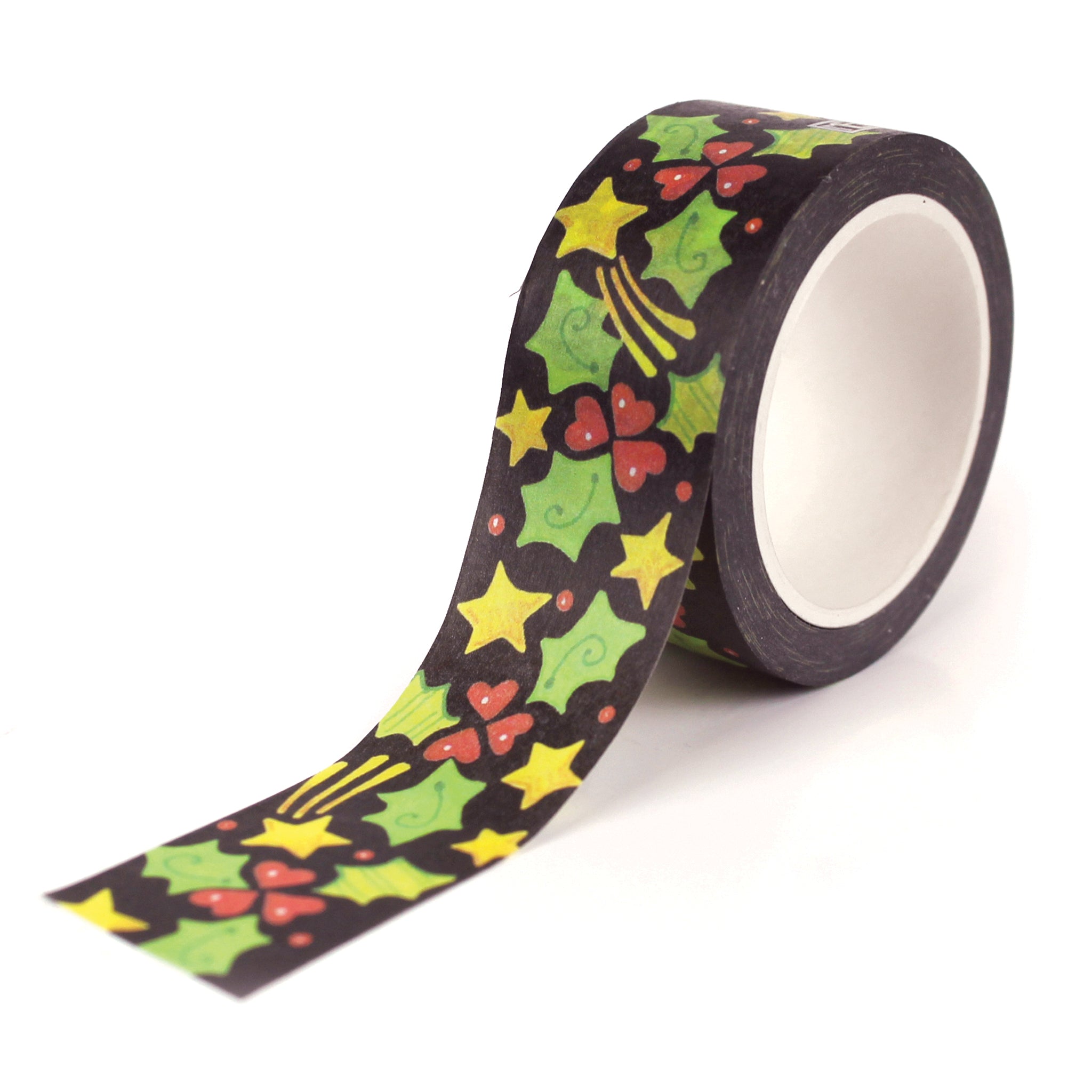 Shooting Stars Holly Black Washi Tape