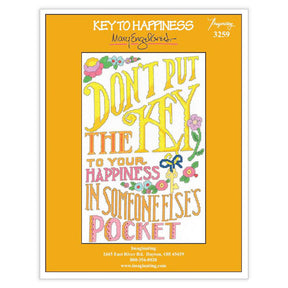 Key to Happiness Counted Cross Stitch Leaflet