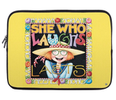 She Who Laughs Laptop Sleeve