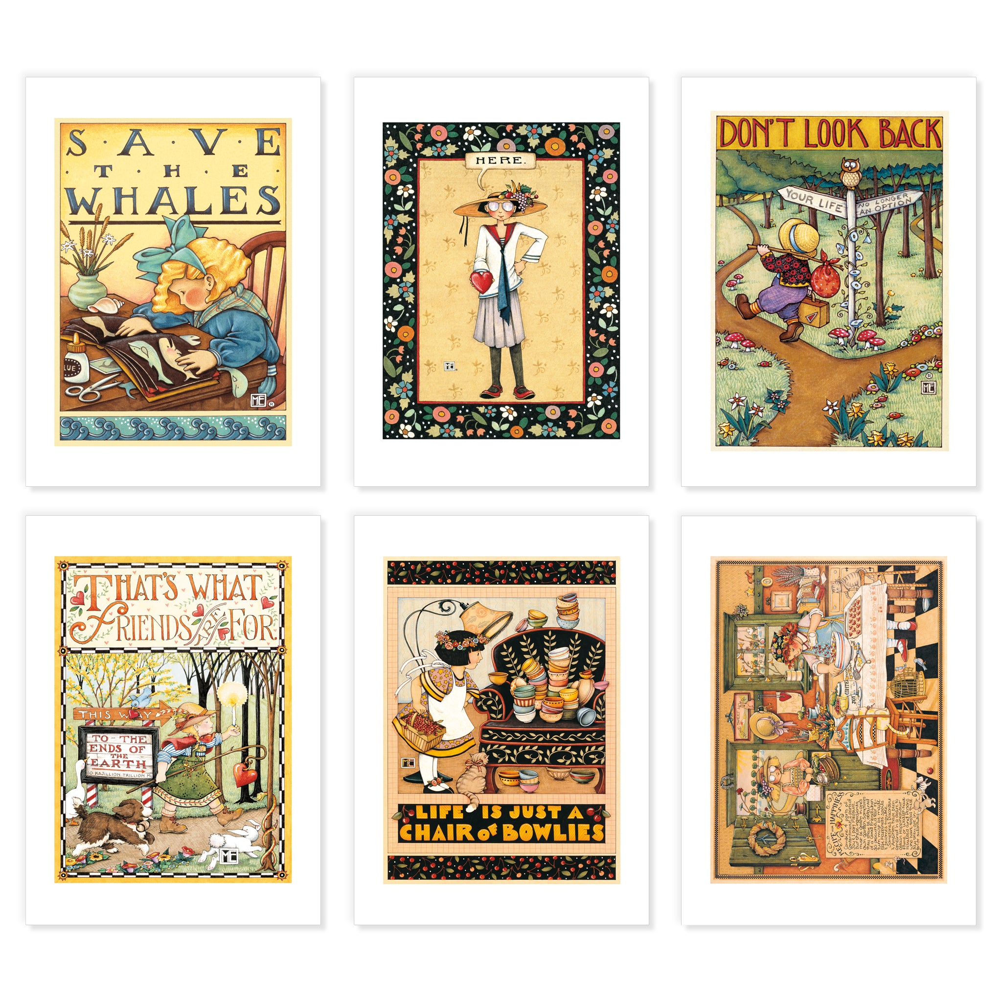 Vintage Print Postcards