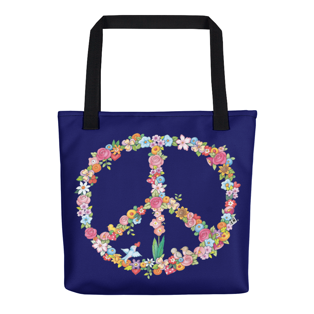 Floral Peace Tote Bag