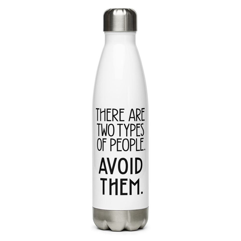 Avoid Them Stainless Steel Water Bottle